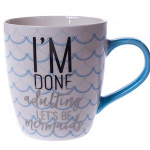 EUC 23oz Cracker Barrel Large Mermaid Mug (I’m Done Adulting, Let’s Be Mermaids)